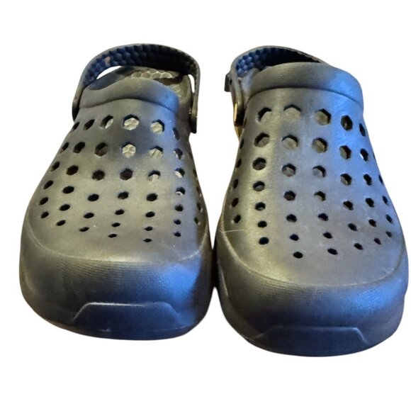 Joybees Mens Black Slip-On Clogs Size M12 Lightweight Durable Comfortable Shoes - Picture 3 of 7